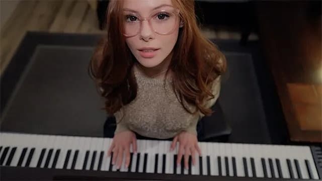 Music is Fun when a Student has no Panties | Piano Lessons | Sex with Teacher poster