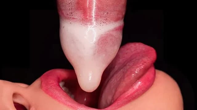 Close Up: Horny Mouth Milking All Cum Into Condom and Broke It! poster