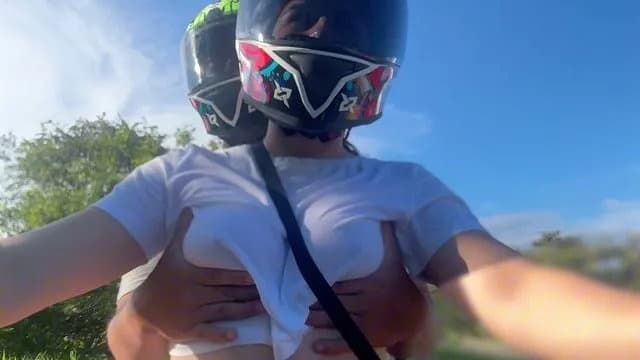 I Picked Up a Didi Client Without a Bra and She Noticed My Big Tits poster