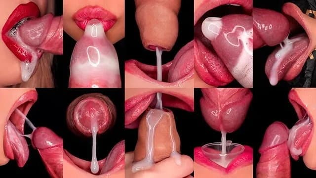 Close Up: Best Mouth for Your Cumshots! Hottest Cum Mouth Compilation! Milkin poster