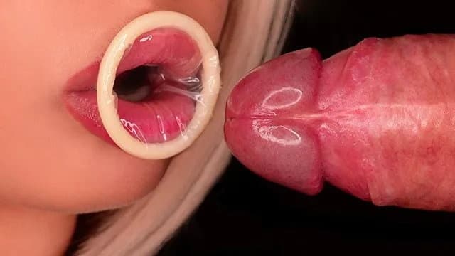 Close Up: Best Horny Condom Blowjob for Your Dick! Cum Twice in Condom! Sensu poster